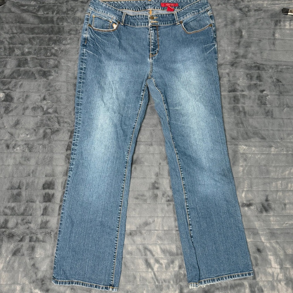 Seven7 Premium Denim Women Size 20 Bootcut Jeans Blue Medium Wash Stretch Y2K